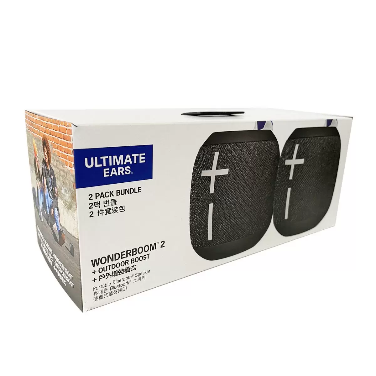 Ultimate Ears WONDERBOOM 2 防水無線藍牙喇叭 黑色 X 2入