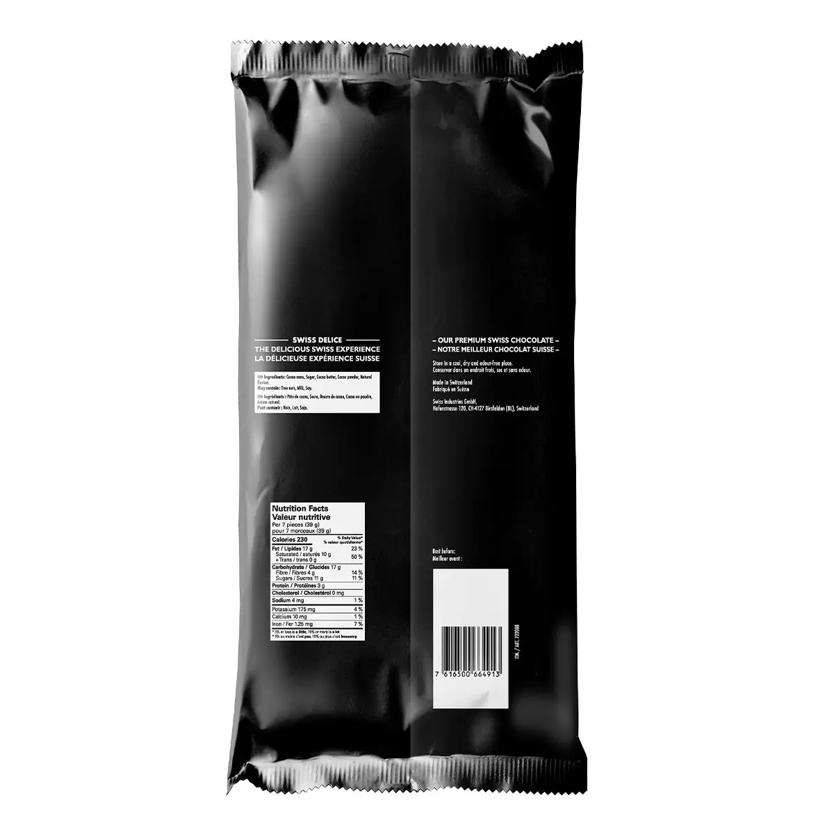 Swiss Delice 72% 黑巧克力 1.3公斤 - 2