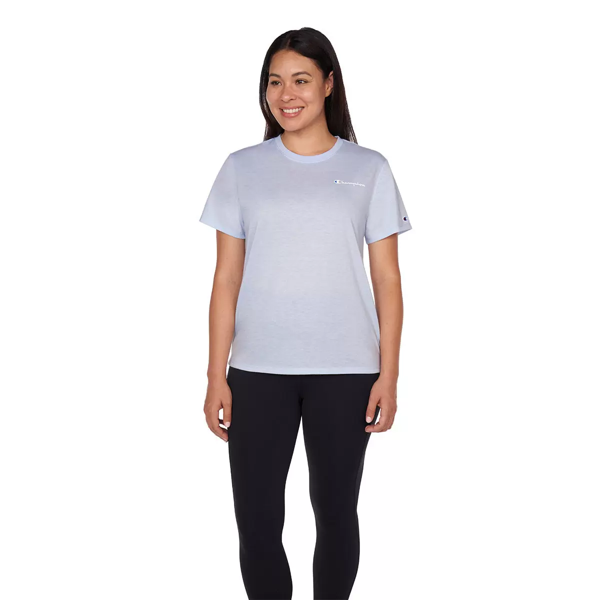 Champion 女Logo寬鬆圓領短袖上衣 藍 S