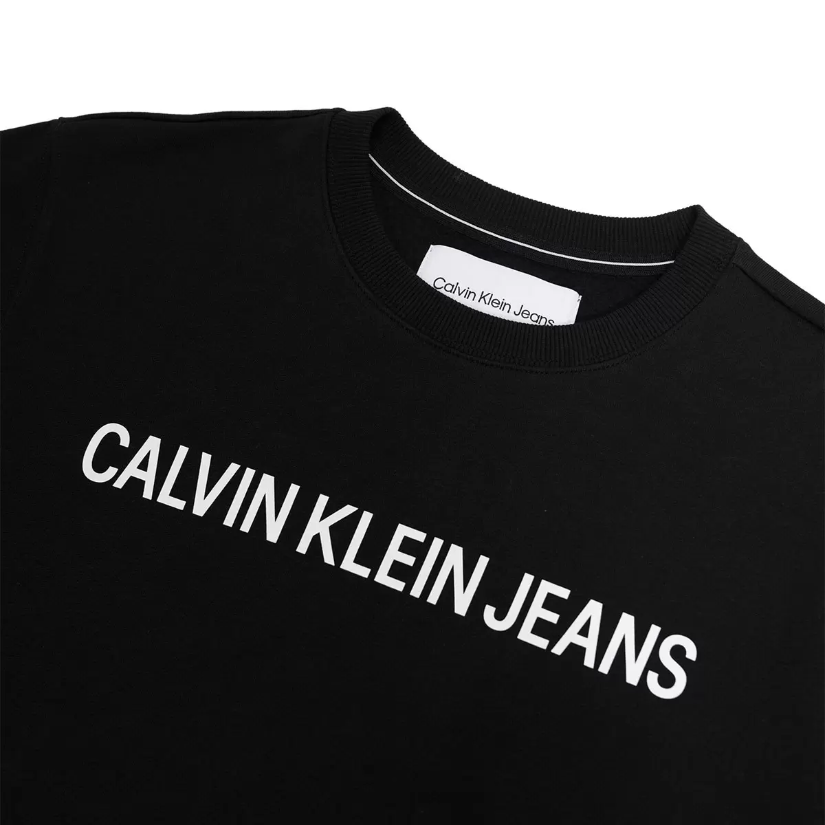 Calvin Klein 男圓領長袖上衣 黑色 S