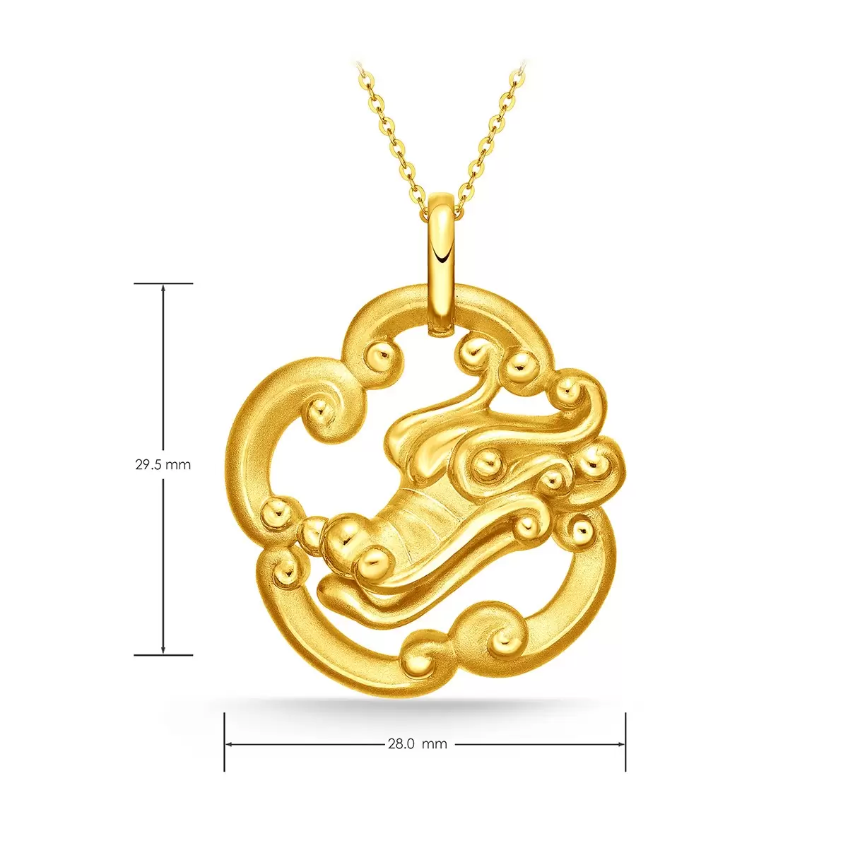 24K純金龍造型項鍊 219厘
