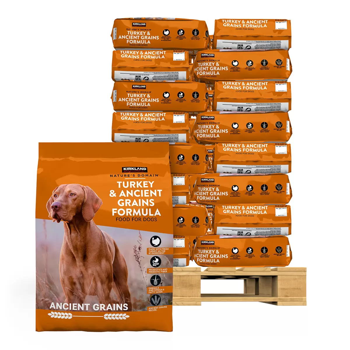 科克蘭 Nature's Domain 火雞肉 & 原生穀物配方乾狗糧 15.87公斤 X 32入 - 1