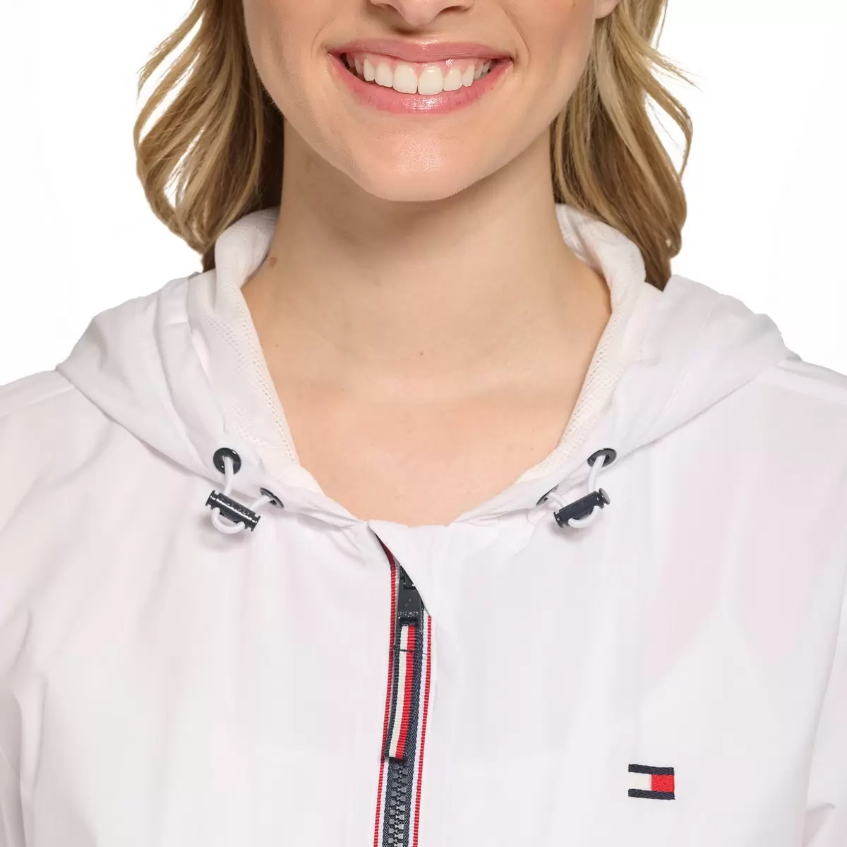 Tommy Hilfiger 女防風連帽外套 白 S