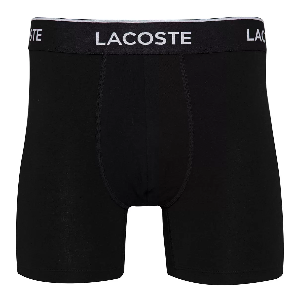 Lacoste 男彈性棉內褲三件組 黑/灰/白 M