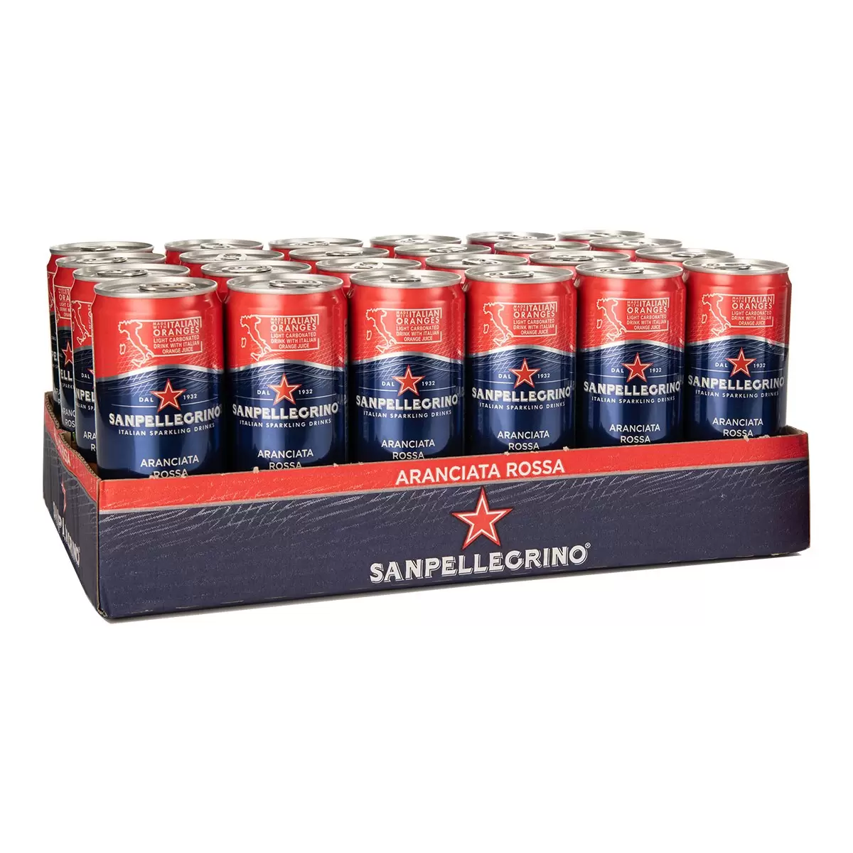 聖沛黎洛 氣泡水果飲料 紅橙口味 330毫升 X 24入