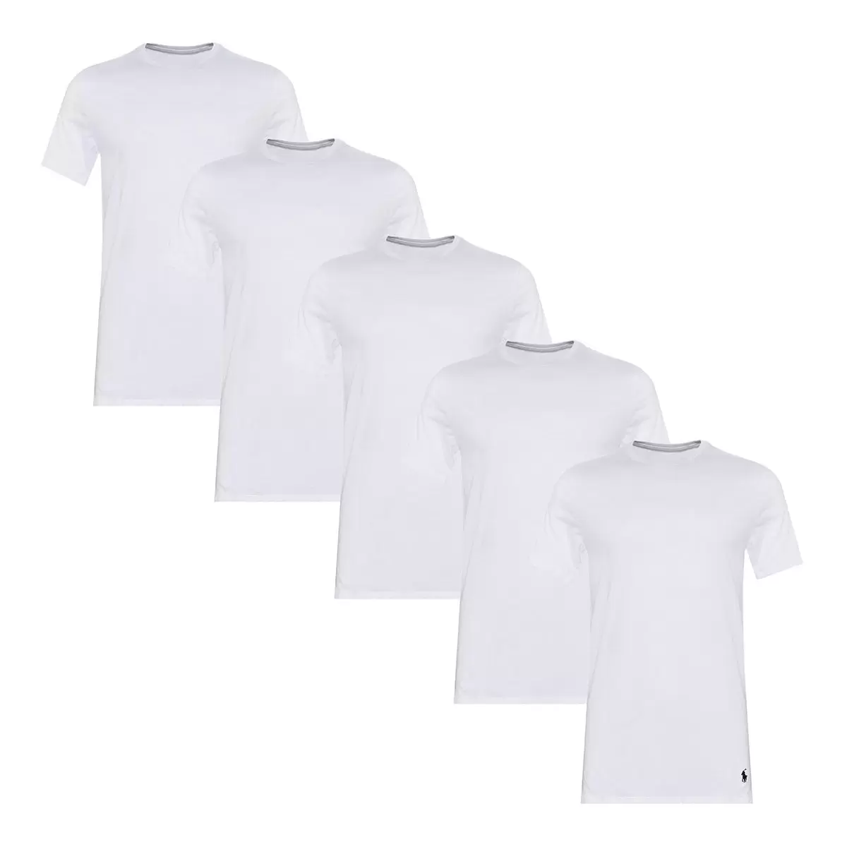 Polo Ralph Lauren 男短袖圓領內衣五件組 白 XL
