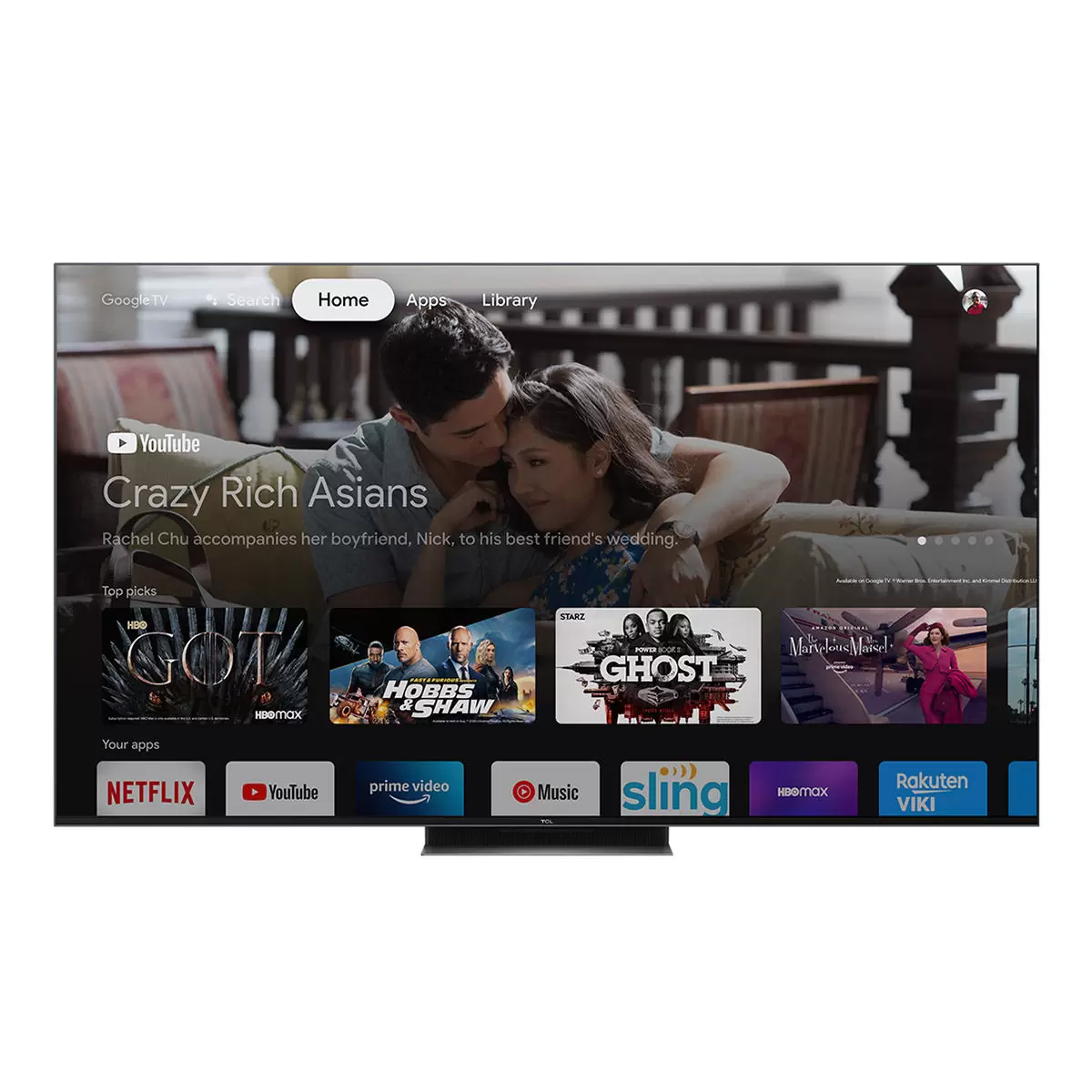 TCL 55吋 4K Mini LED Google TV 量子智能連網液晶顯示器不含視訊盒 55C835