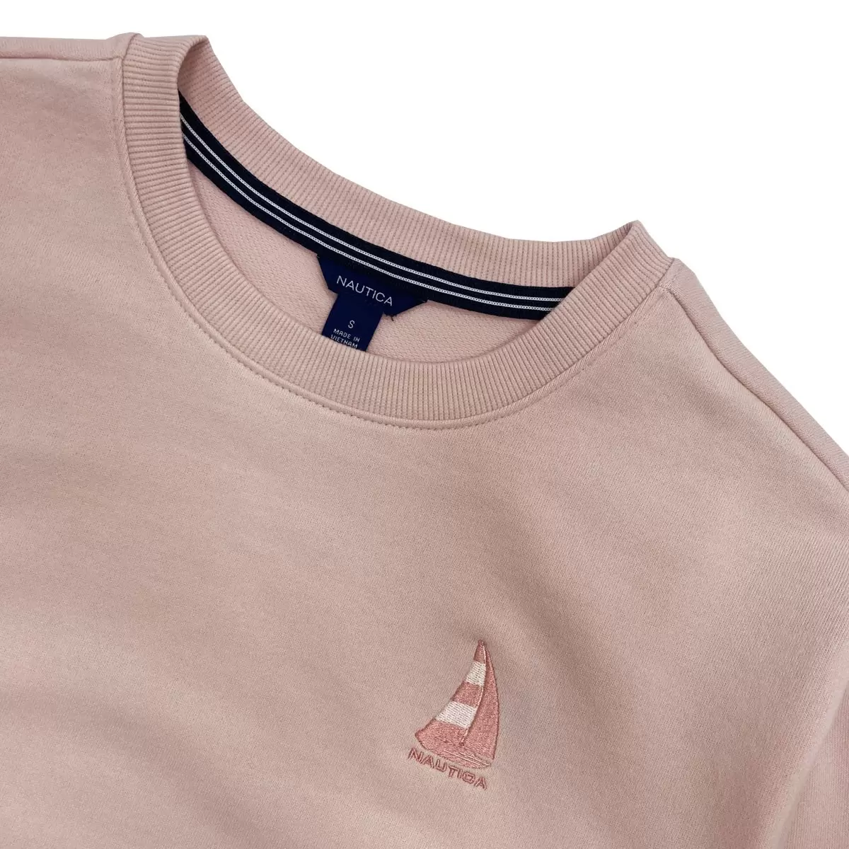 Nautica 女圓領長袖上衣 粉紅 XL