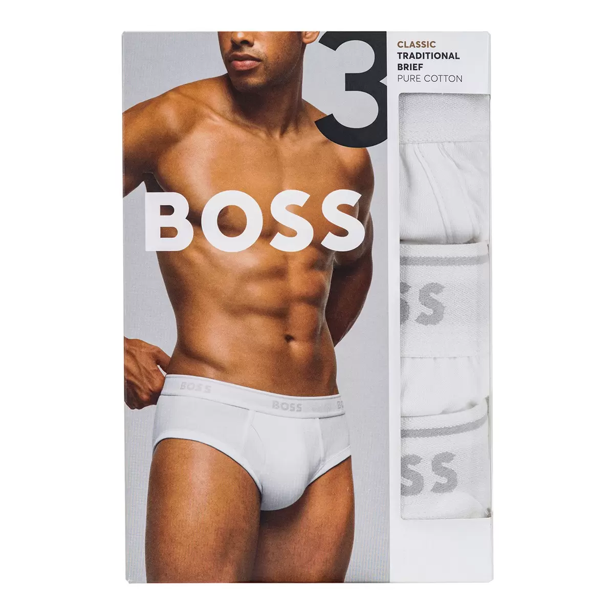 Hugo Boss 男三角內褲三入組 白 XL