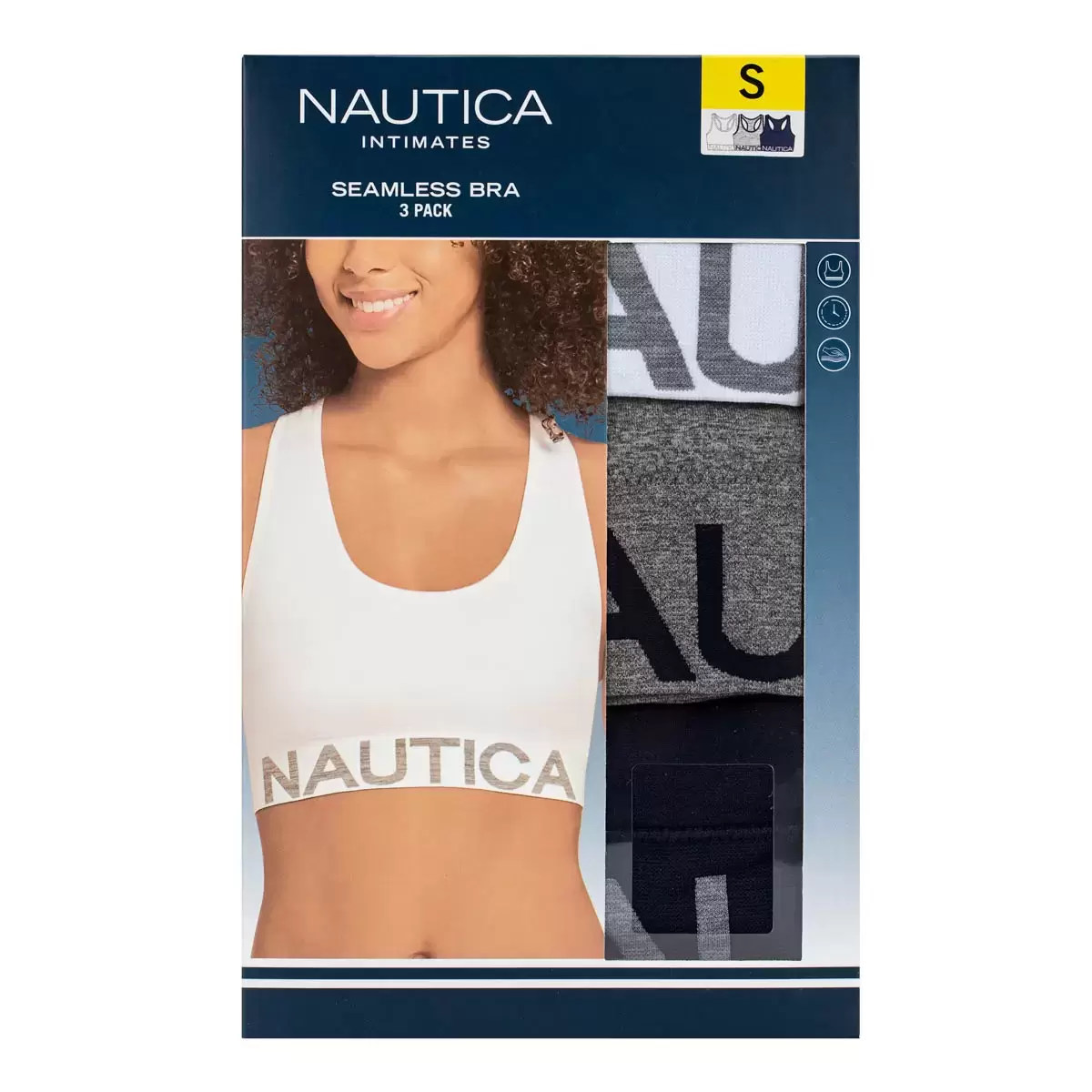 Nautica 女舒適無鋼圈內衣3入組 藍