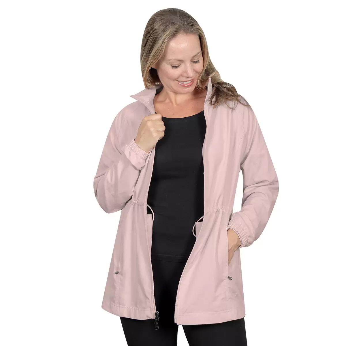 Kirkland Signature 科克蘭 女防風連帽外套 粉 XS