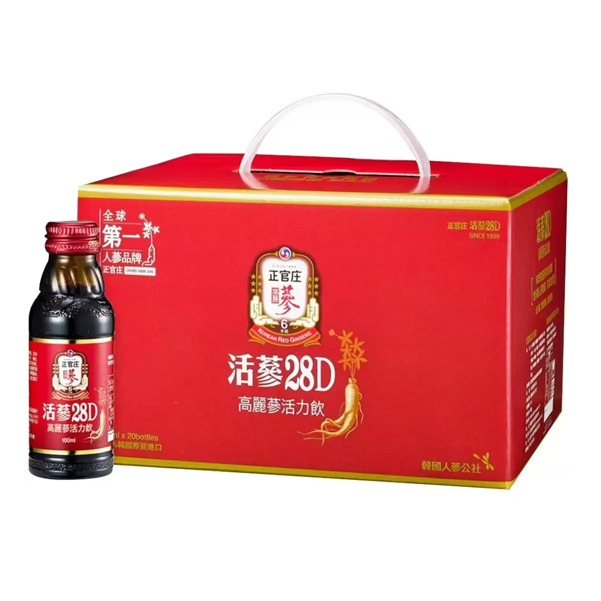 正官庄 活蔘28D高麗蔘活力飲 100毫升 X 20瓶