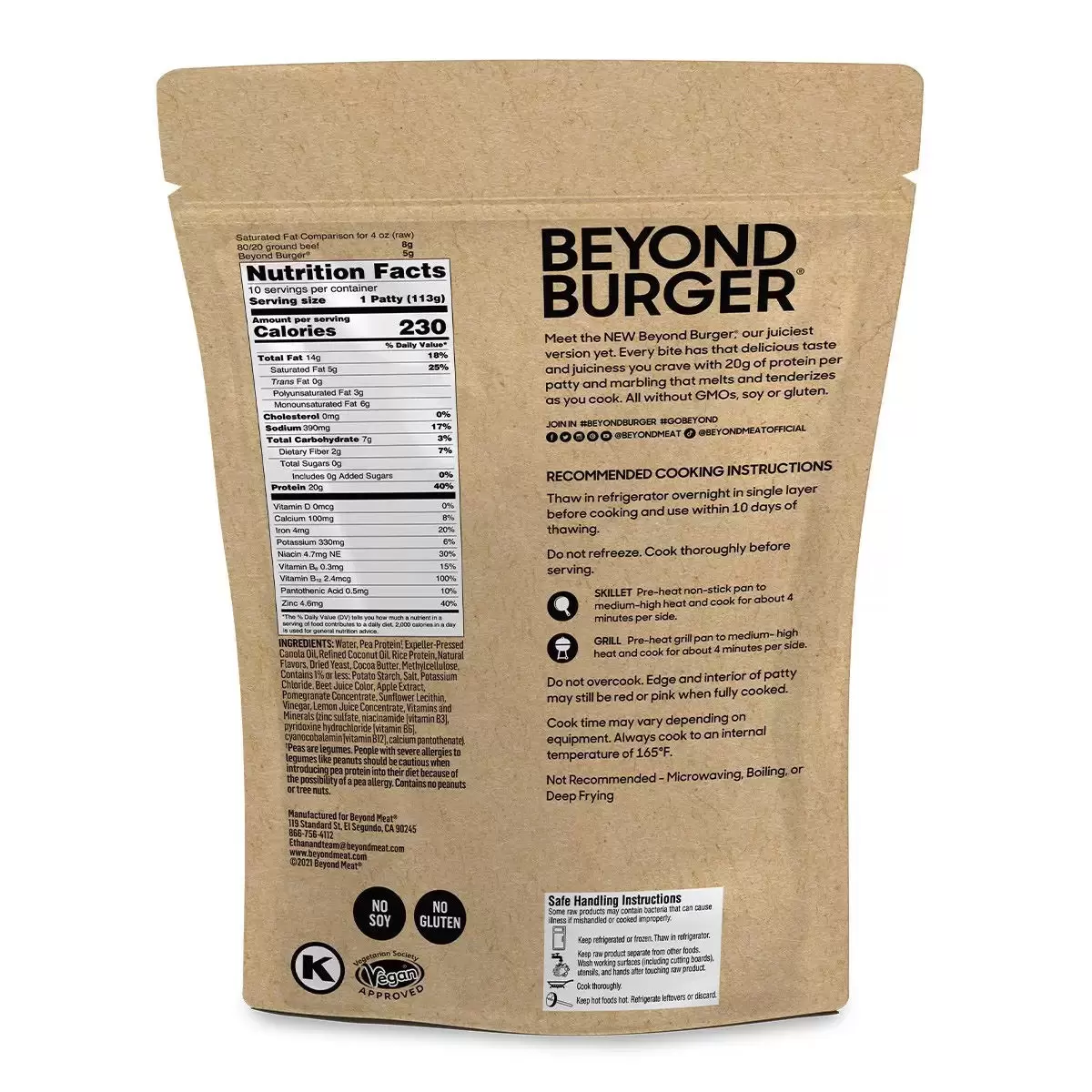 Beyond Meat 冷凍蔬食漢堡排 113公克 X 10入