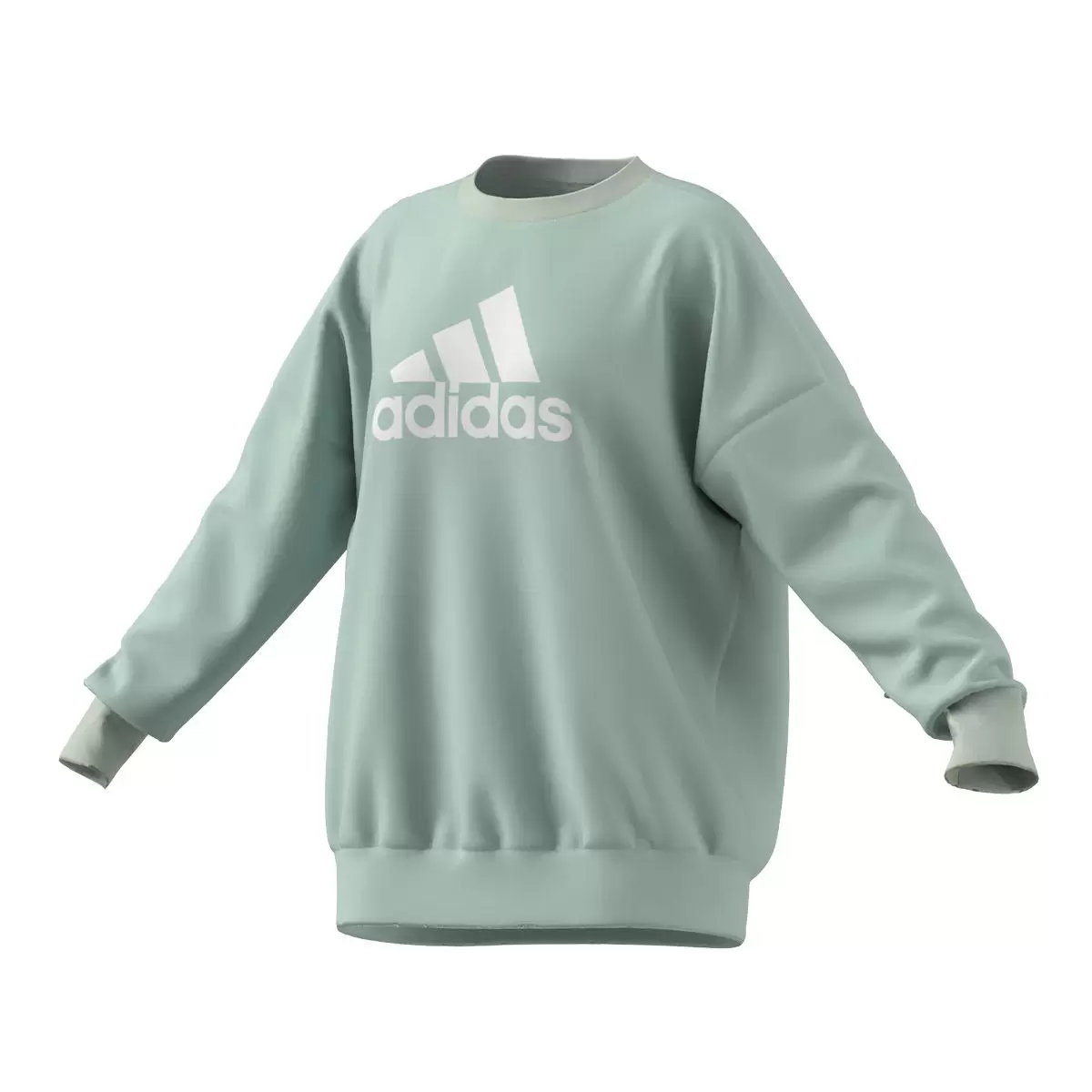 Adidas 女圓領長袖上衣 淺綠 XS