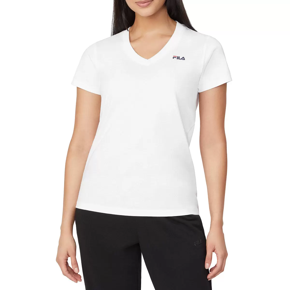 Fila 女 V 領短袖上衣