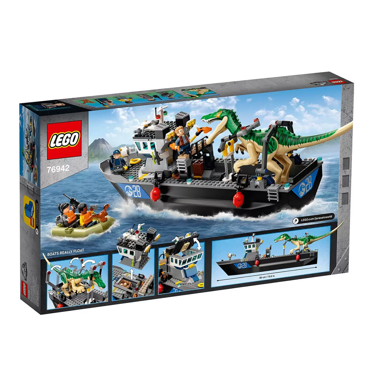 LEGO 侏儸紀世界 Baryonyx Dinosaur Boat Escape 76942