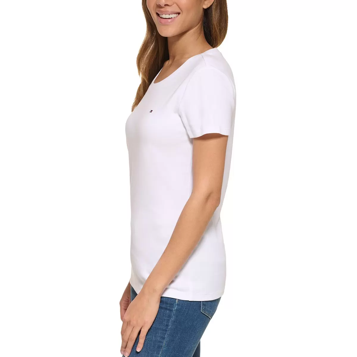 Tommy Hilfiger 女短袖Logo上衣 白 M