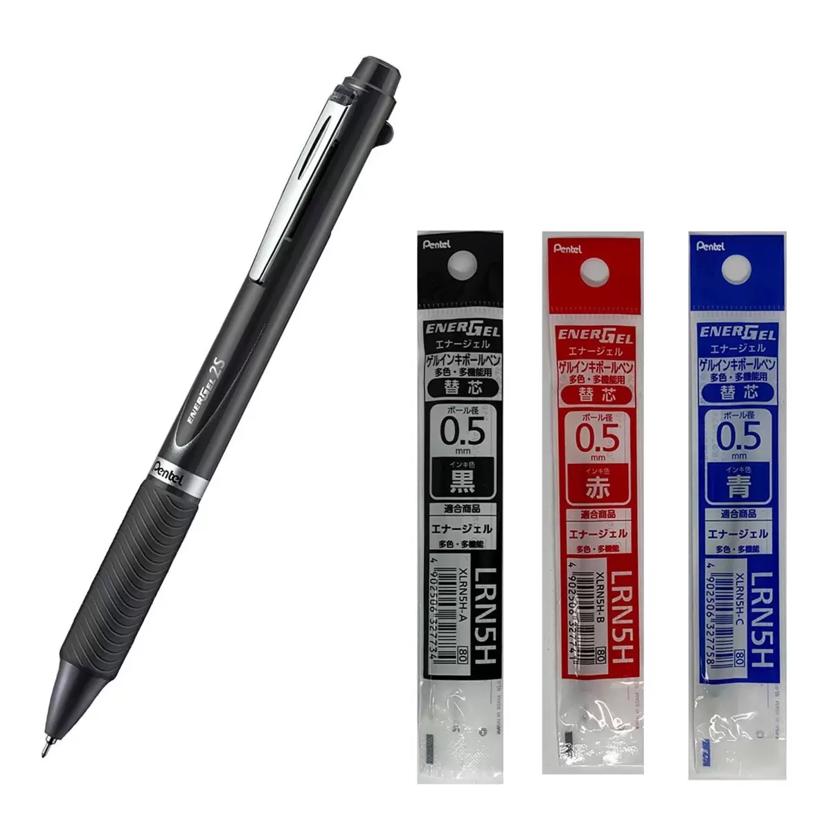 Pentel 極速三用筆 + 10芯 灰桿