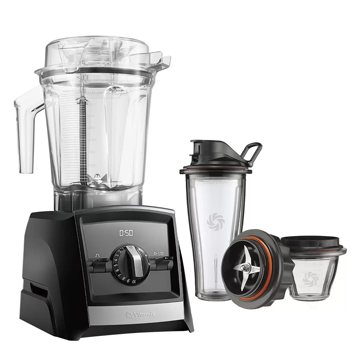 Vitamix Ascent 超跑級調理機 A2500i 附專用杯碗組 黑