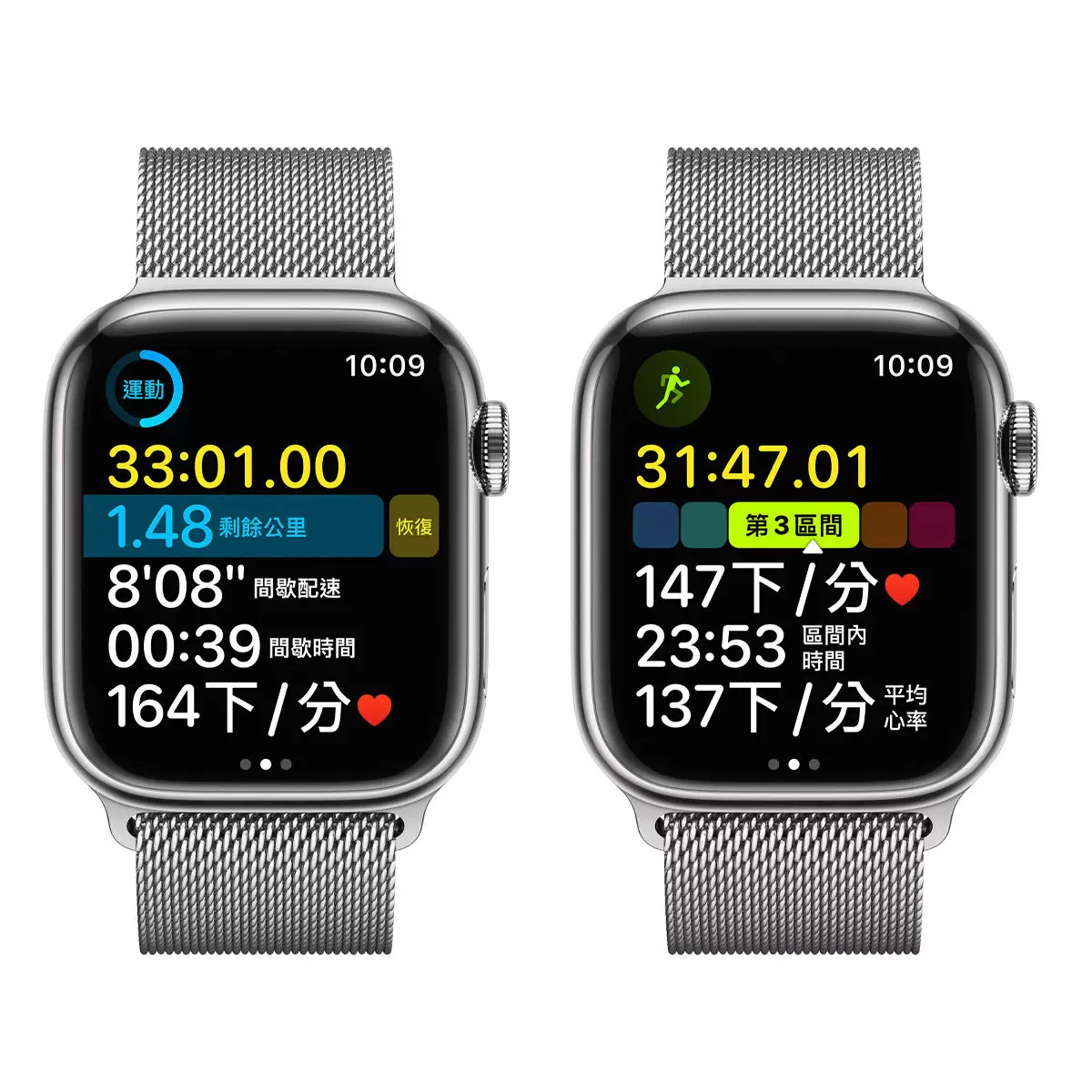 Apple Watch S8 (GPS + 行動網路) 41公釐銀色不鏽鋼錶殼 銀色米蘭式錶環