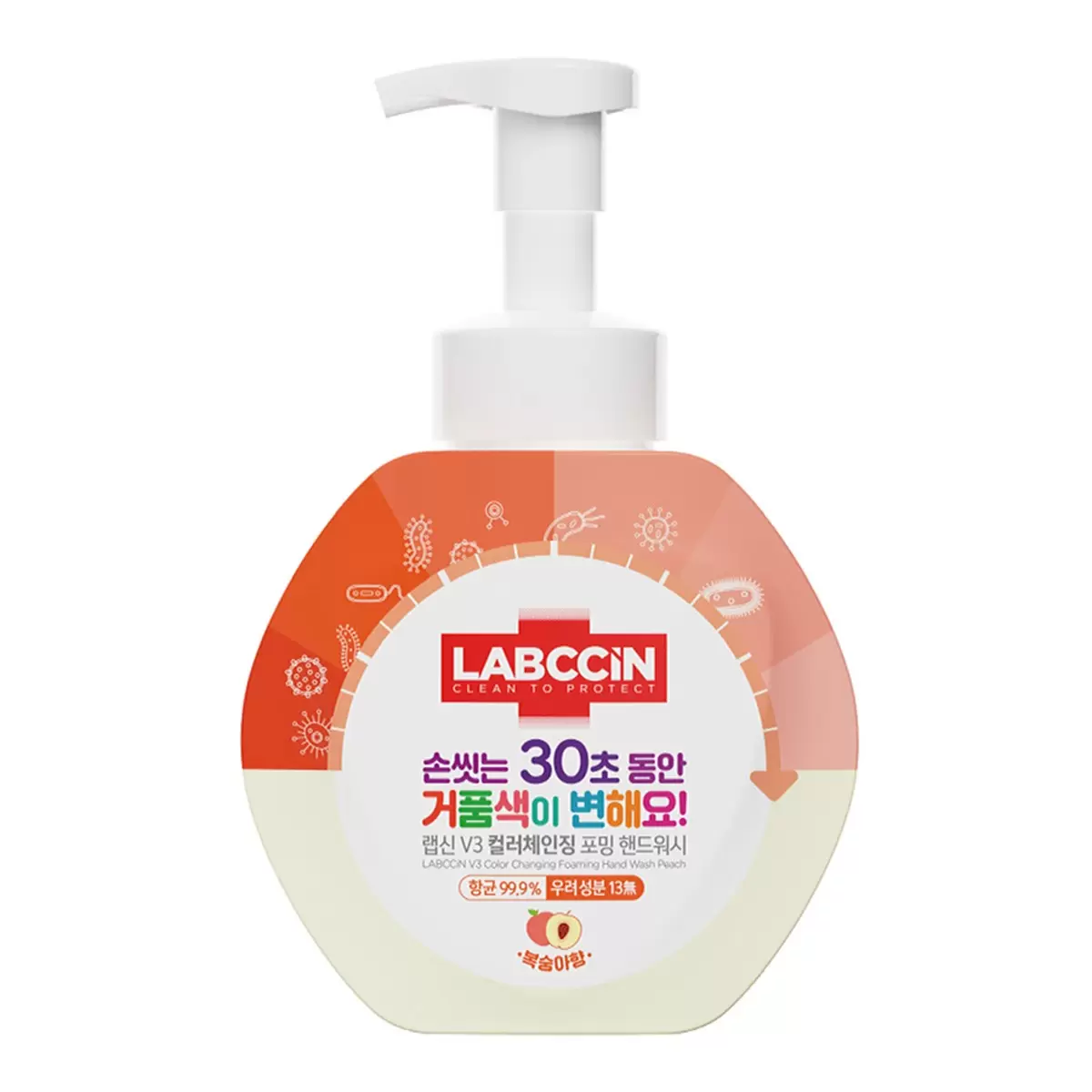 LABCCIN 變色洗手慕斯 250毫升 X 3入 蜜桃