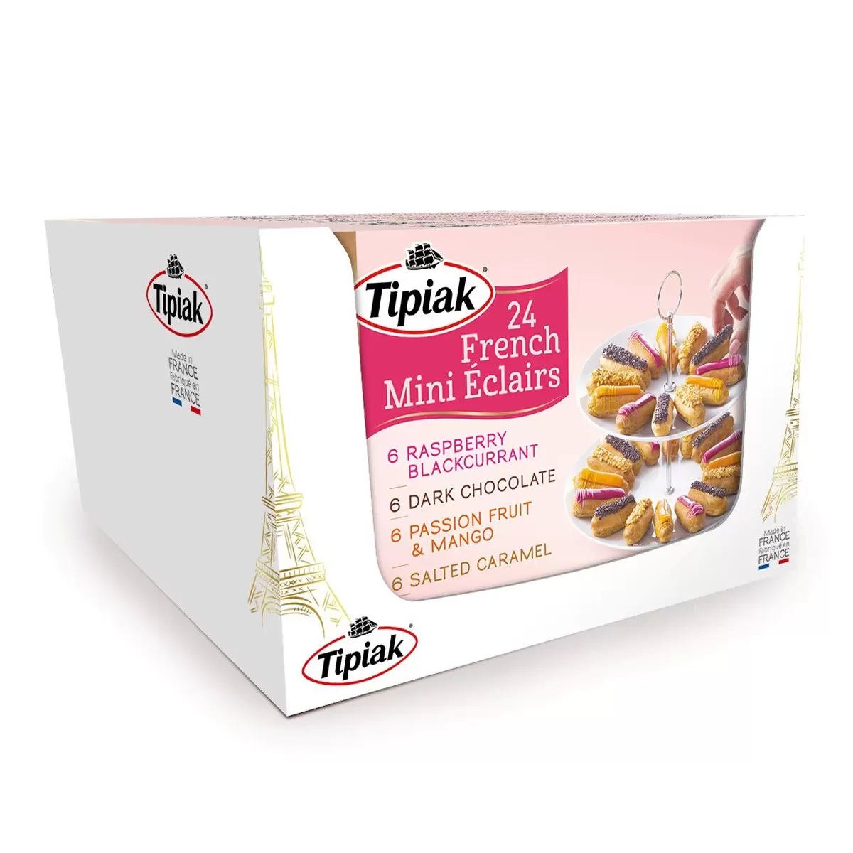 Tipiak 冷凍迷你綜合閃電泡芙 24入, 350公克