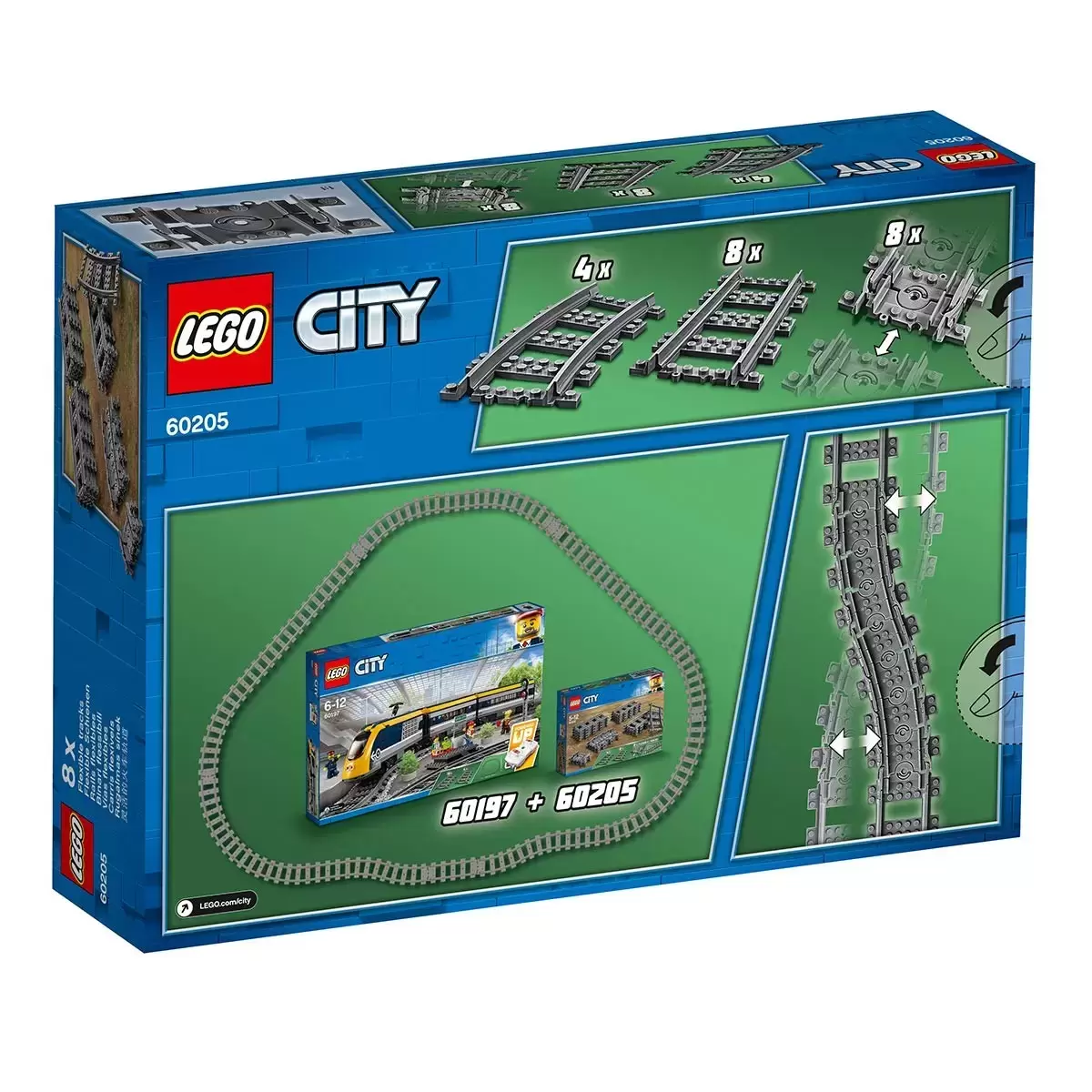 Lego 火車軌道 + 彎道組 60205