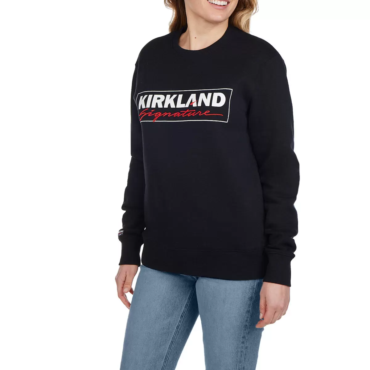 Kirkland Signature 科克蘭 Logo圓領長袖上衣 黑 Men's XS = Ladies' S