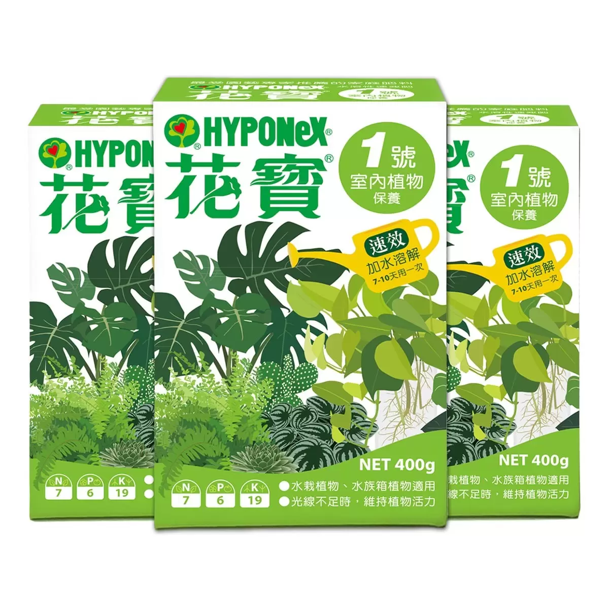 花寶1號肥料 室內植物保養用 400公克 X 3入