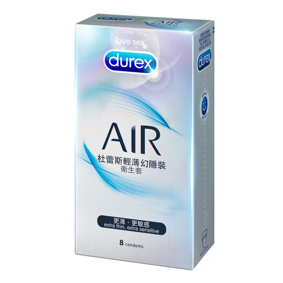 杜蕾斯 輕薄幻隱裝衛生套 8入