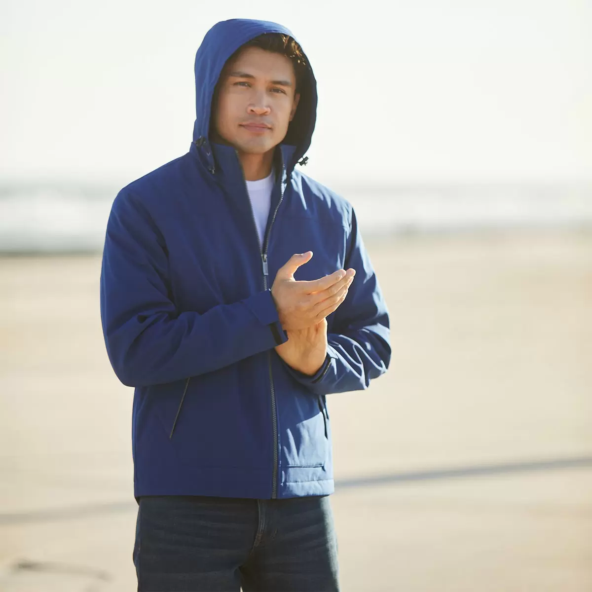 Weatherproof 男防風防潑水外套 藍 M