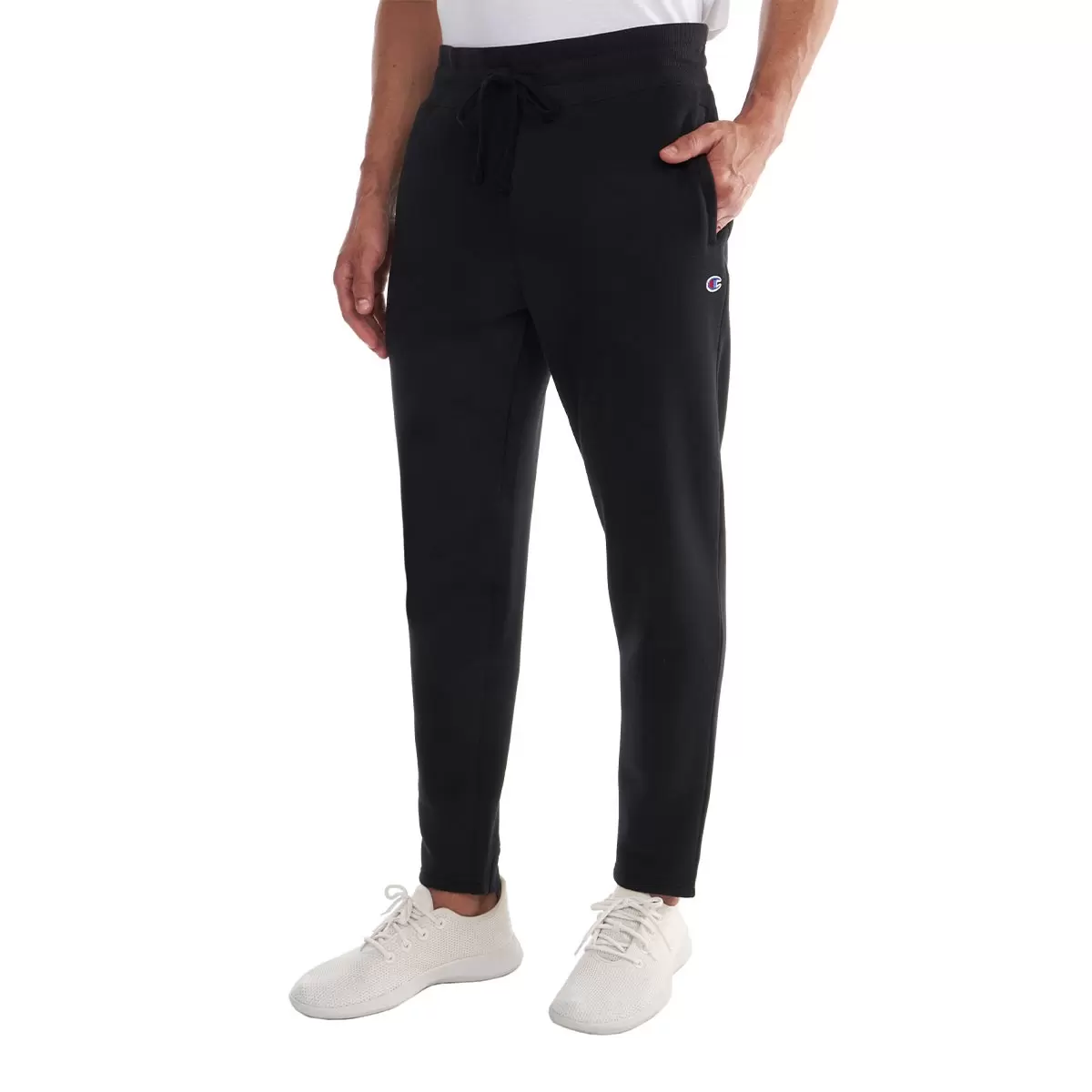 Champion 男刷毛束口褲 黑 XL