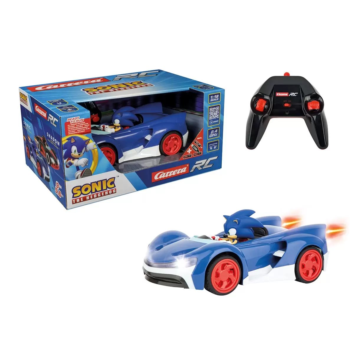 Carrera Team Sonic 1:18 遙控賽車 索尼克 / 6歲以上 - 1