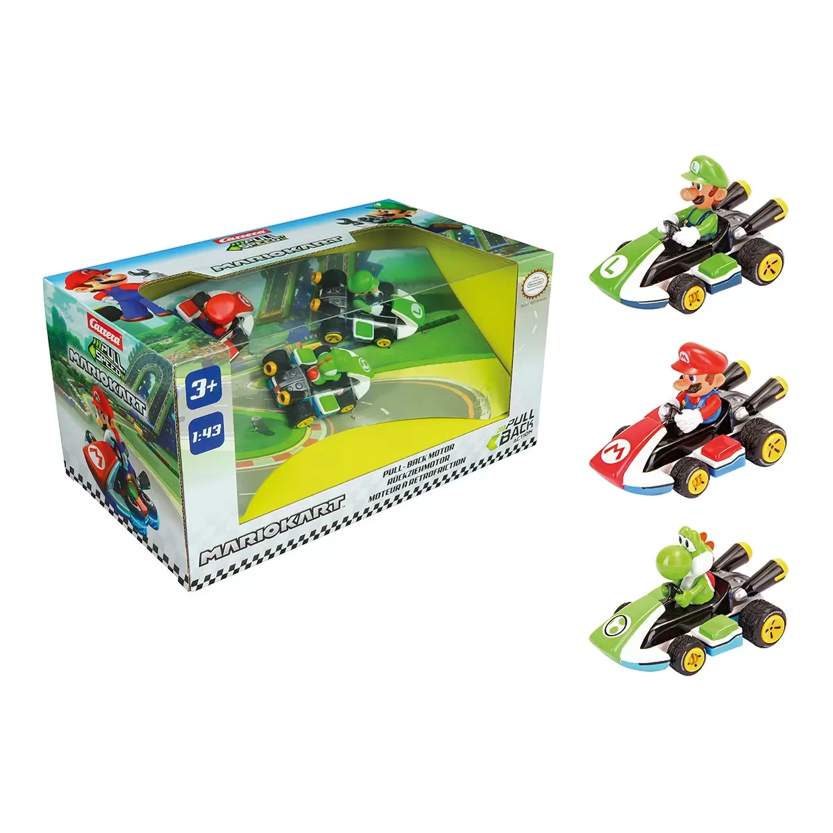 Carrera Mario Kart 1:43 MK8 迴力車 3入組 / 3歲以上 - 1
