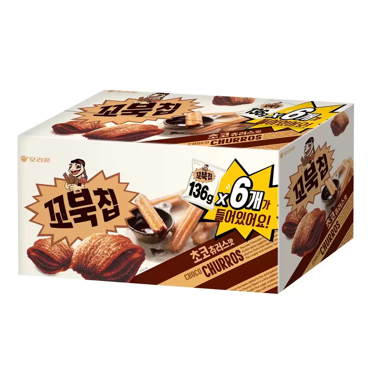 好麗友 烏龜脆片巧克力口味 136公克 X 6入