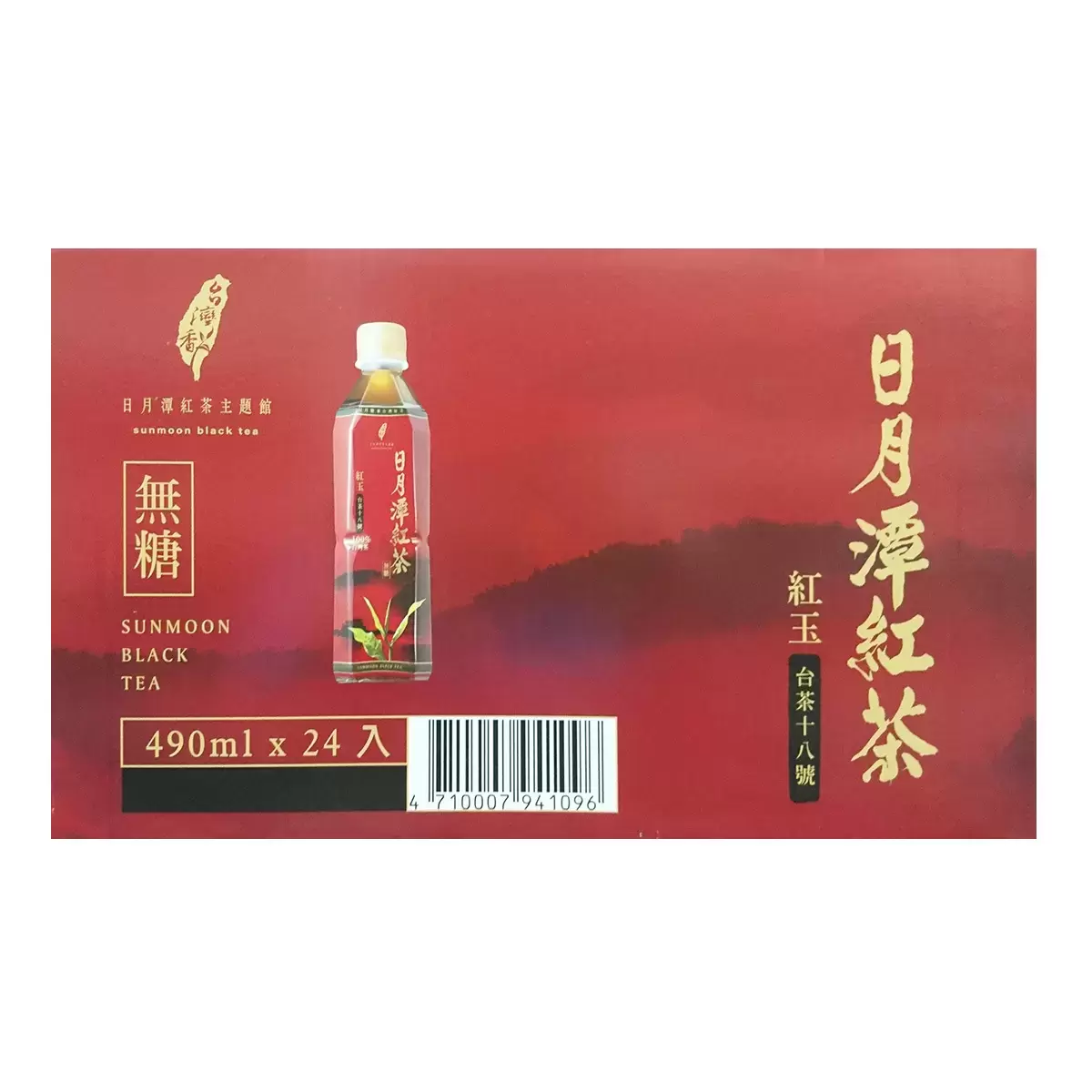 日月潭台茶十八號紅茶(無糖)490毫升 X 24瓶