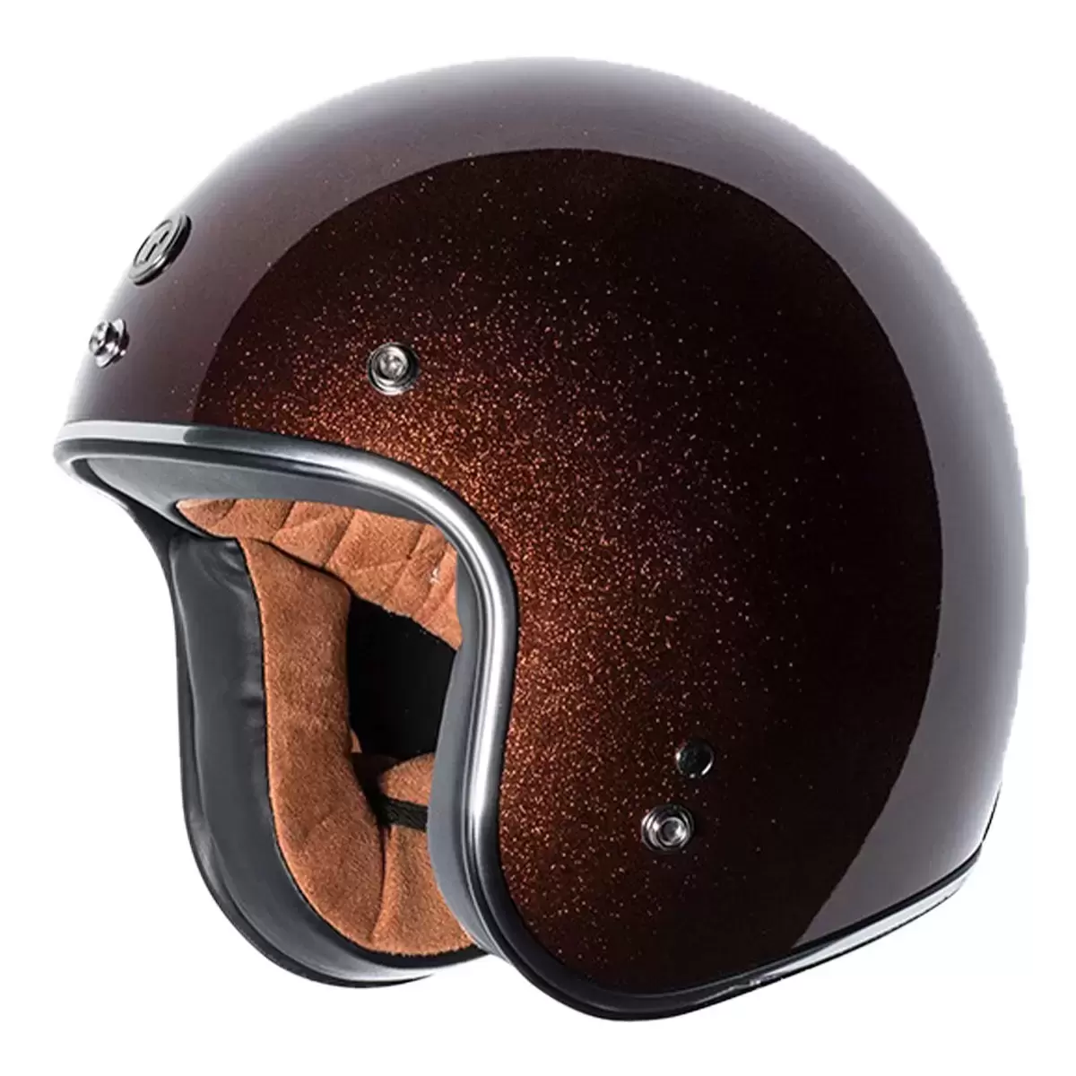 Torc T-50 Super Flake 3/4 半罩式防護頭盔 啤酒棕金蔥 M