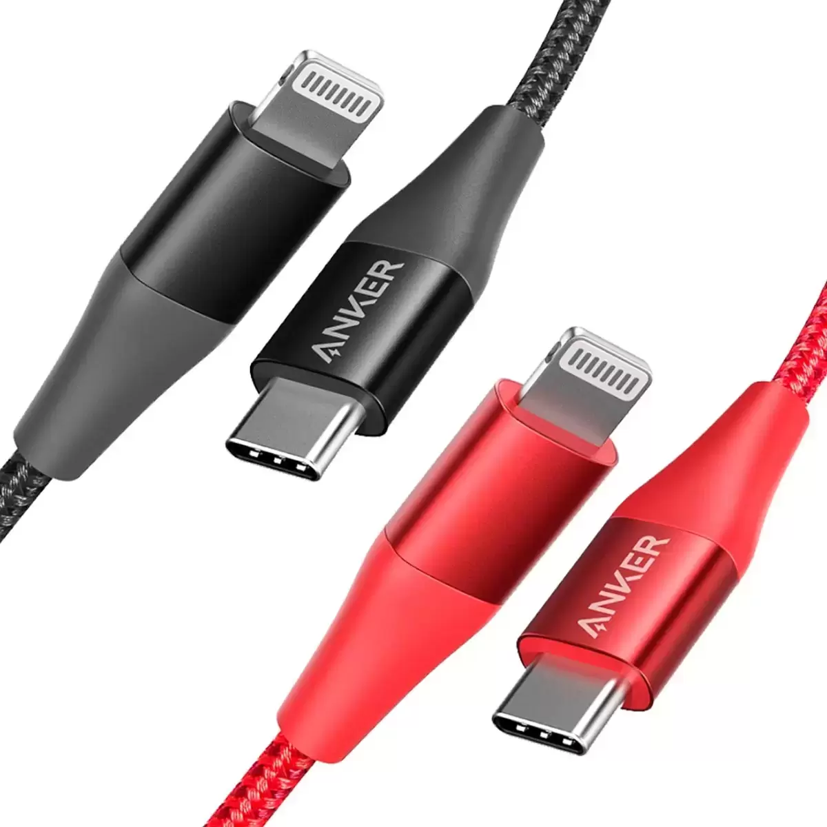 Anker MFi 認證 Lightning to Type-C 編織充電傳輸線 2入組 (180公分 + 90公分)