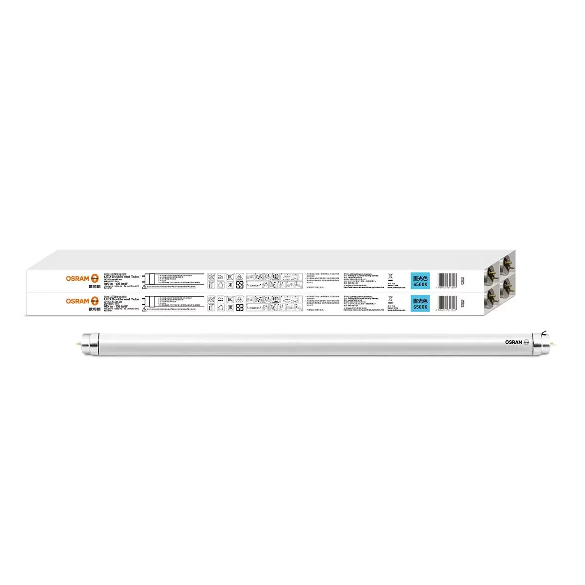 歐司朗 朗德萬斯 T8 9W 2呎 LED雙端燈管 4入 白光