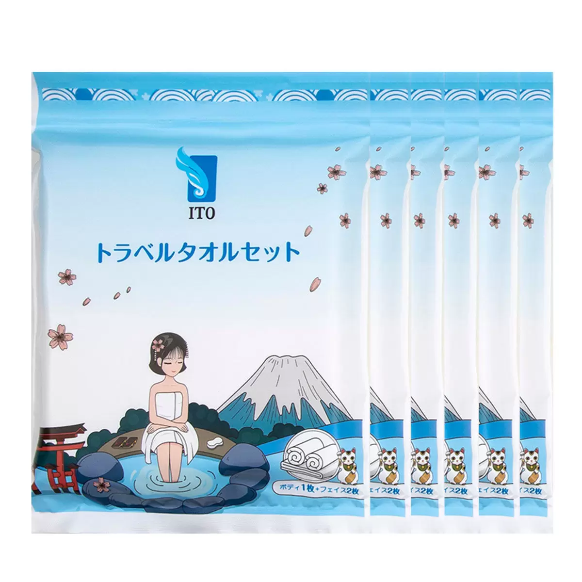 ITO 旅行浴巾套裝組 X 6入