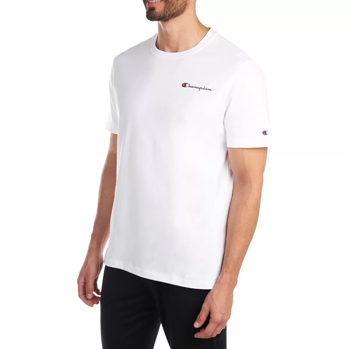 Champion 男短袖上衣 白 XL