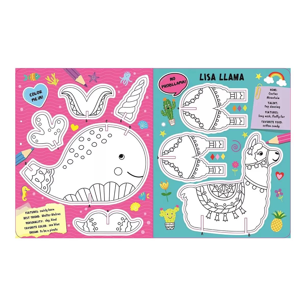Press-Out and Build Model Book 外文遊戲書 Unicorns, Sloths, Mermicorns and More!