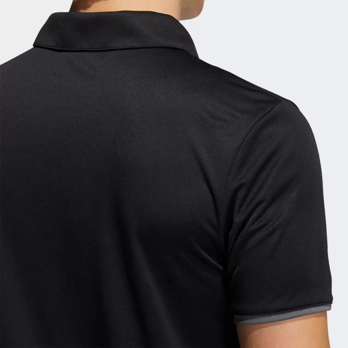 Adidas Golf 男短袖橫條Polo衫 黑
