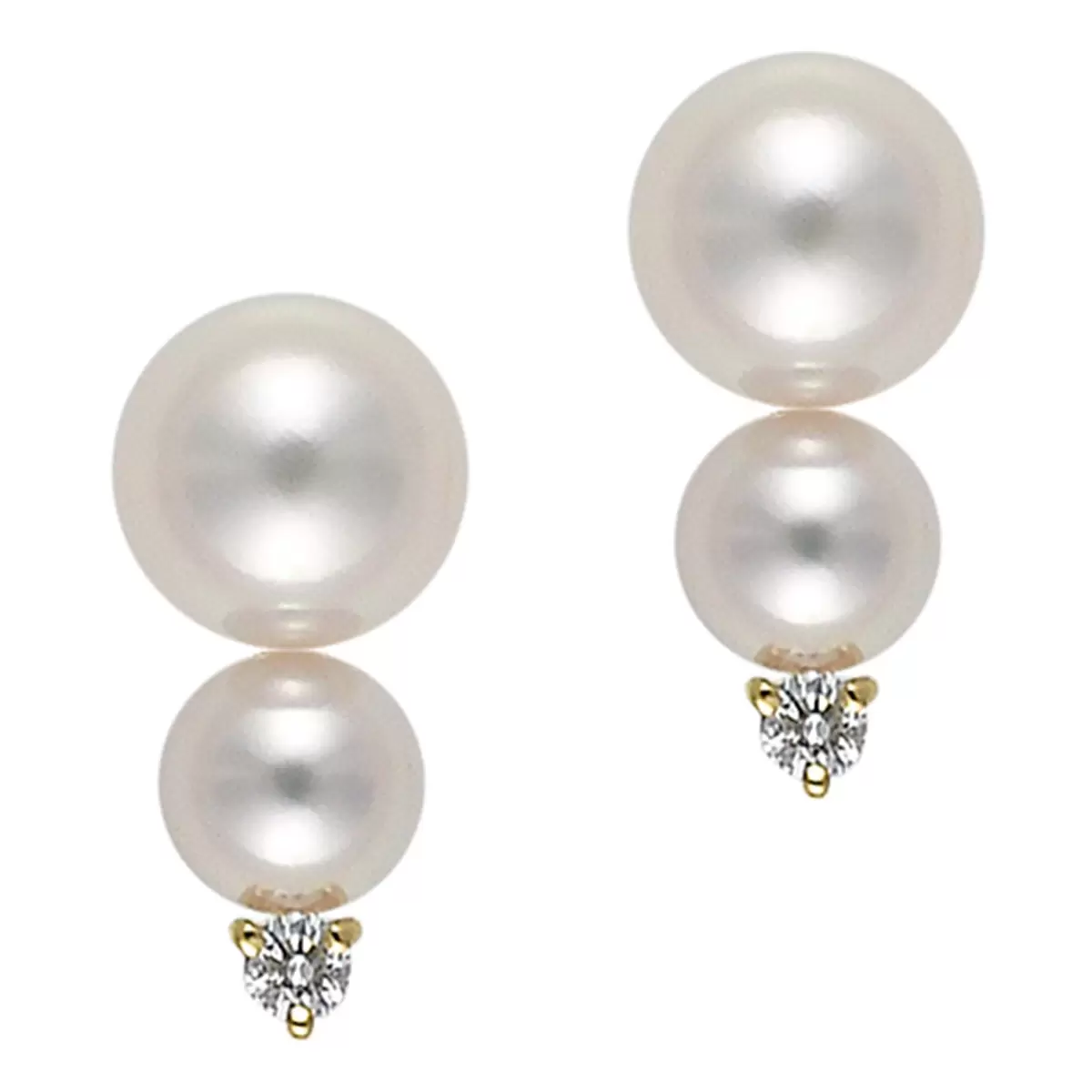 Tokyo Pearl 18K黃K金 4公釐 - 6.0公釐 Akoya 珍珠耳環 - 144592 - 1