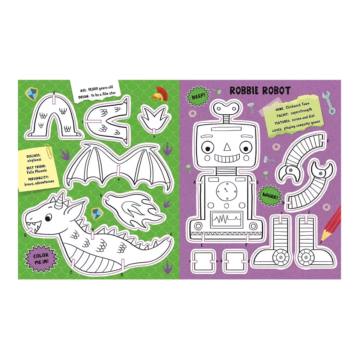 Press-Out and Build Model Book 外文遊戲書 Dinos, Dragons, Monsters and More!