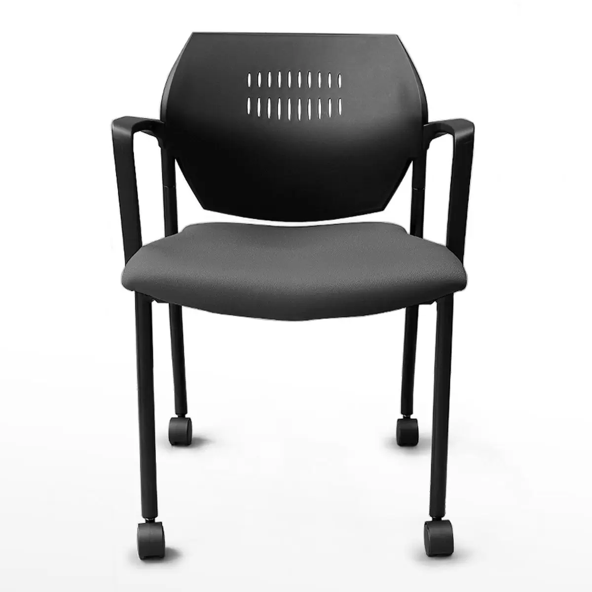 Musical Chairs Impressa 輪型扶手訪客椅 灰