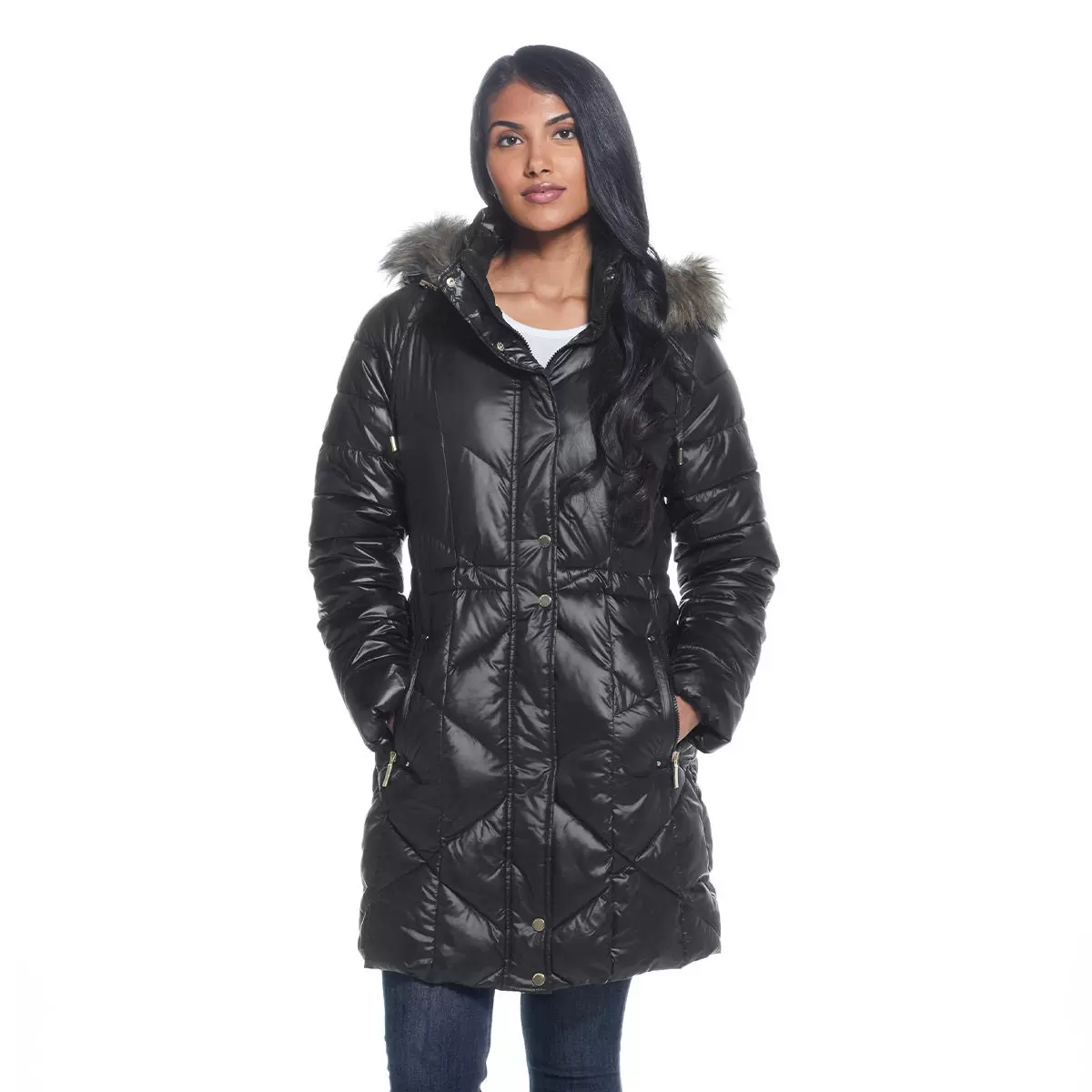 WeatherProof 女絎縫外套 黑 S