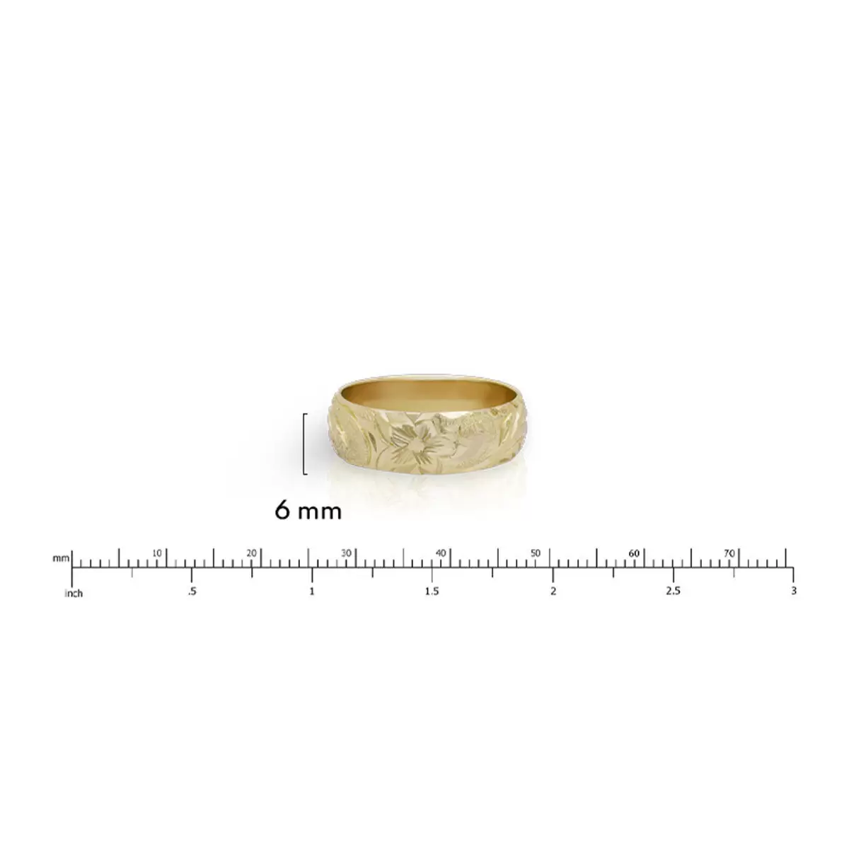 14K黃K金雕花戒指 美規7號