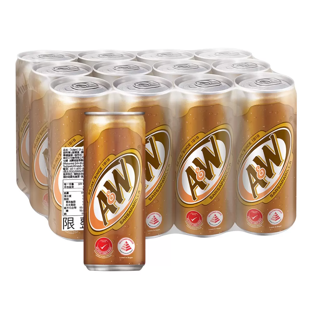 A&W 沙士汽水 320毫升 X 12入