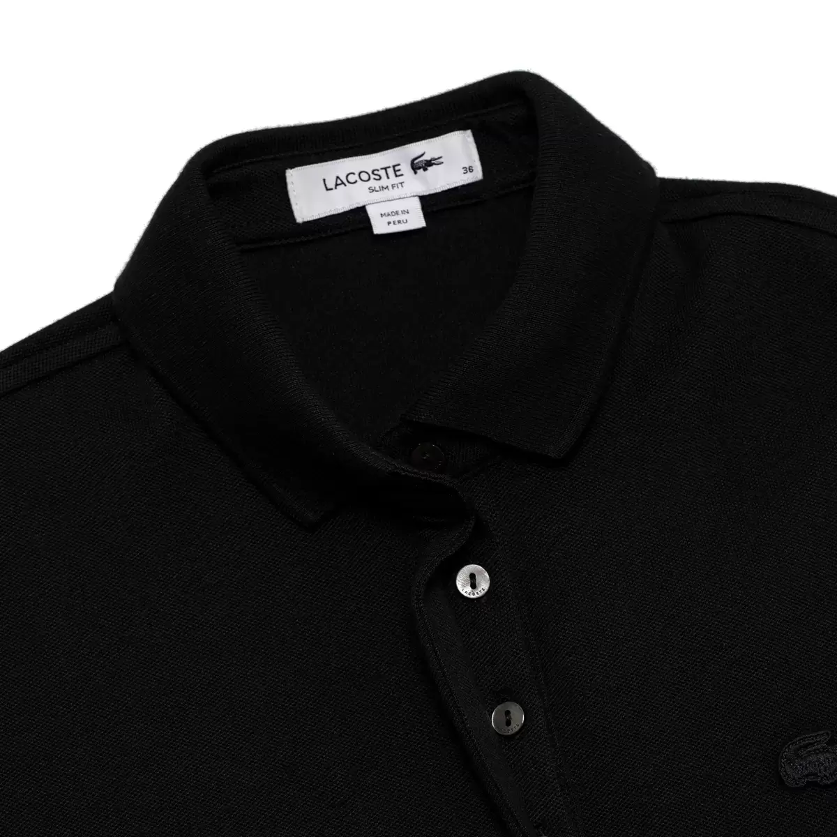 Lacoste 女棉質彈性短袖Polo衫 黑 38